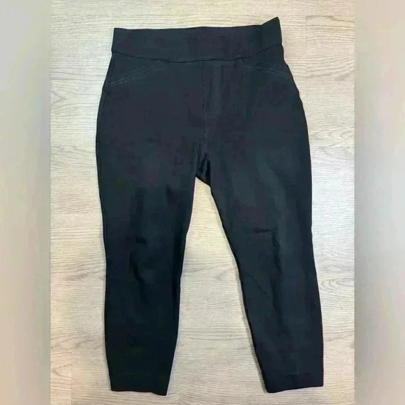 SPANX Pants - Spanx Women’s Black Rayon Elastic Straight Leg Pants Size L
